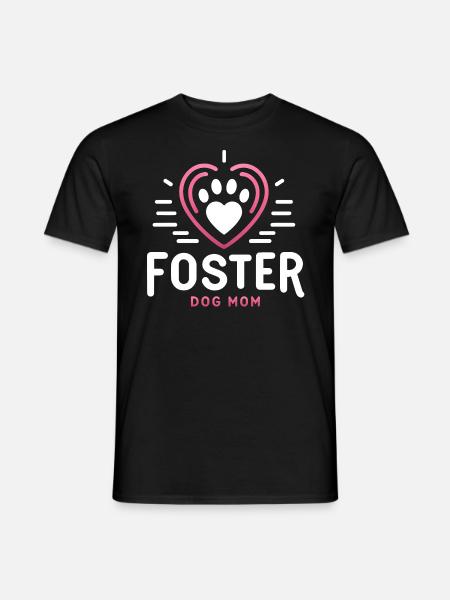 Pflegehund-Mama Herzliche Bindung - Männer T-Shirt - Schwarz