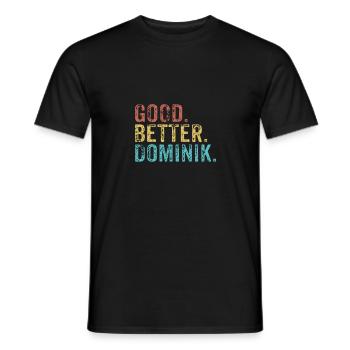 Les mecs cool s’appellent Dominik - T-shirt homme - noir - Devant - AI Model Male 178 light (178cm)