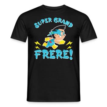 Super Grand Frère - Cadeau Annonce Grossesse - T-shirt homme - noir - Devant - AI Model Male 178 light (178cm)