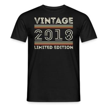Jahrgang 2018 - Jahr 2018 Geburtstagsgeschenk 2018 - Männer T-Shirt - Schwarz - Vorne - AI Model Male 178 light (178cm)