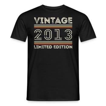 Vintage 2013 - Year 2013 Birthday Gift 2013 - Men's T-Shirt - black - Front - AI Model Male 178 light (178cm)