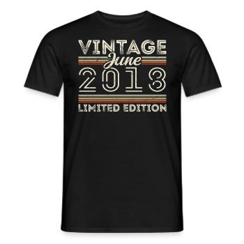 June 2018 June Birthday Gift June 2018 - Men's T-Shirt - black - Front - AI Model Male 178 light (178cm)