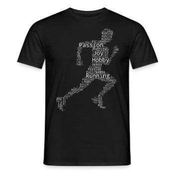 Joggen Running Cross Country Running Fitness - Männer T-Shirt - Schwarz - Vorne - AI Model Male 178 light (178cm)