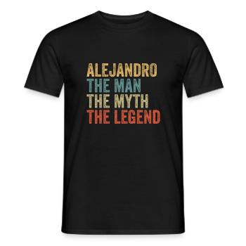 Alejandro the man the myth - Men's T-Shirt - black - Front - AI Model Male 178 light (178cm)