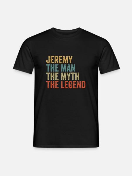 Jeremy the man the myth - Men's T-Shirt - black