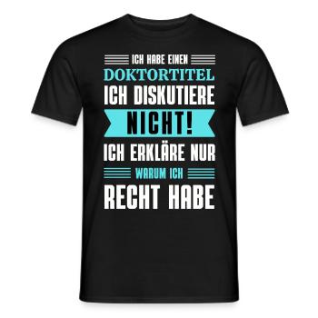 Doktortitel Doktorand Promotion - Männer T-Shirt - Schwarz - Vorne - AI Model Male 178 light (178cm)