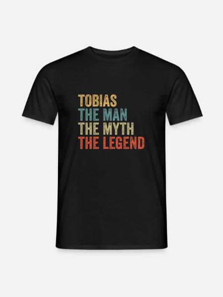 Tobias the man the myth - Männer T-Shirt - Schwarz
