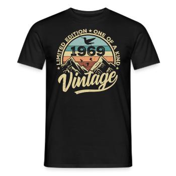 Original Vintage 1969 Cadeau d’anniversaire 1969 - T-shirt homme - noir - Devant - AI Model Male 178 light (178cm)