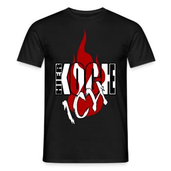 hier koche ich - Männer T-Shirt - Schwarz - Vorne - AI Model Male 178 light (178cm)