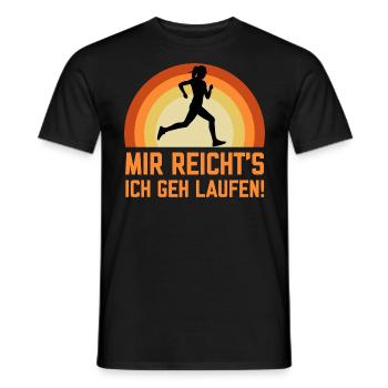 Mir reichts ich geh Laufen lustige Sport Sprüche - Männer T-Shirt - Schwarz - Vorne - AI Model Male 178 light (178cm)