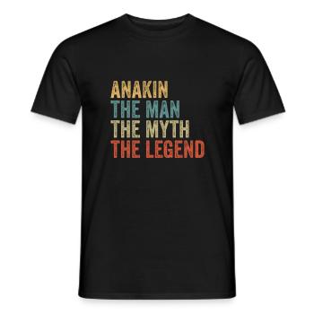 Anakin l’homme le mythe - T-shirt homme - noir - Devant - AI Model Male 178 light (178cm)