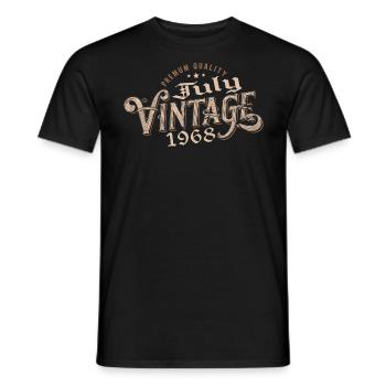 Geschenk Juli 1968 Geburtstag Juli 1968 Juli - Männer T-Shirt - Schwarz - Vorne - AI Model Male 178 light (178cm)