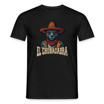 El Chubakabra Myth - Fascinating Mystery - Men's T-Shirt - black - Front - AI Model Male 178 light (178cm)