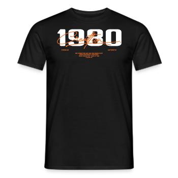 1980er Jahre Vintage Retro 1980er Jahre Geburtstagsgeschenk 1980er Jahre - Männer T-Shirt - Schwarz - Vorne - AI Model Male 178 light (178cm)