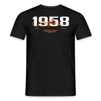 1958 Vintage Retro 1958 Geburtstagsgeschenk 1958 - Männer T-Shirt - Schwarz - Vorne - AI Model Male 178 light (178cm)