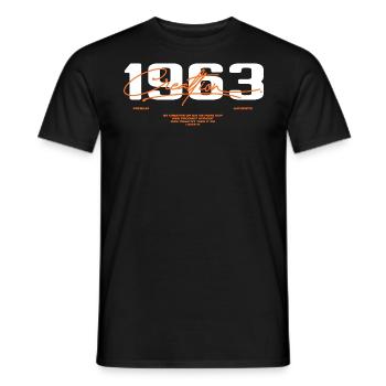 1963 Vintage Retro 1963 Birthday Gift 1963 - Men's T-Shirt - black - Front - AI Model Male 178 light (178cm)