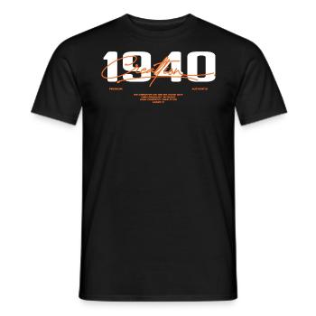 1940er Jahre Vintage Retro 1940er Jahre Geburtstagsgeschenk - Männer T-Shirt - Schwarz - Vorne - AI Model Male 178 light (178cm)