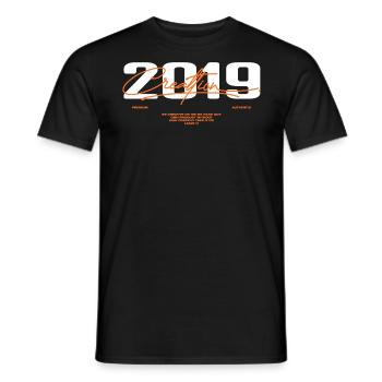 2019 Vintage Retro 2019 Geburtstagsgeschenk 2019 - Männer T-Shirt - Schwarz - Vorne - AI Model Male 178 light (178cm)