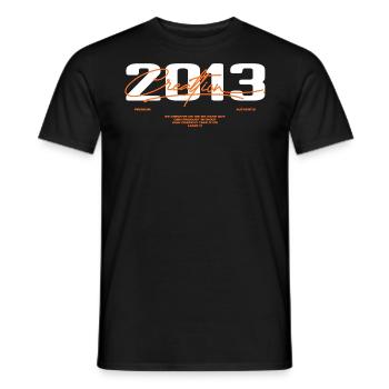 2013 Vintage Retro 2013 Birthday Gift 2013 - Men's T-Shirt - black - Front - AI Model Male 178 light (178cm)