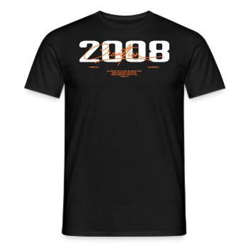 2008 Vintage Rétro 2008 Cadeau D'anniversaire 2008 - T-shirt homme - noir - Devant - AI Model Male 178 light (178cm)