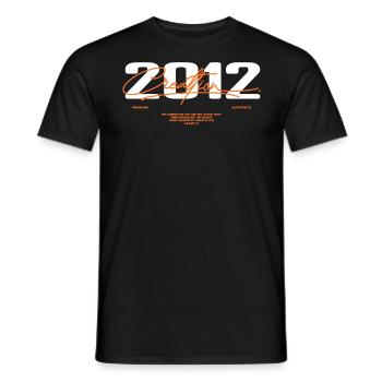 2012 Vintage Retro 2012 Geburtstagsgeschenk 2012 - Männer T-Shirt - Schwarz - Vorne - AI Model Male 178 light (178cm)