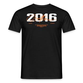 2016 Vintage Retro 2016 Birthday Gift 2016 - Men's T-Shirt - black - Front - AI Model Male 178 light (178cm)