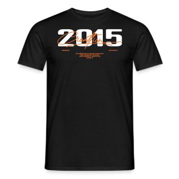 2015 Vintage Retro 2015 Birthday Gift 2015 - Men's T-Shirt - black - Front - AI Model Male 178 light (178cm)