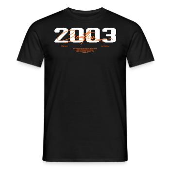 2003 Vintage Retro 2003 Geburtstagsgeschenk 2003 - Männer T-Shirt - Schwarz - Vorne - AI Model Male 178 light (178cm)