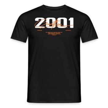 2001 Vintage Rétro 2001 Cadeau D'anniversaire 2001 - T-shirt homme - noir - Devant - AI Model Male 178 light (178cm)