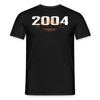 2004 Vintage Retro 2004 Birthday Gift 2004 - Men's T-Shirt - black - Front - AI Model Male 178 light (178cm)