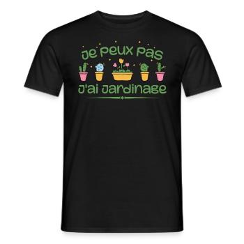 Ich kann keine Gartenarbeit haben - Männer T-Shirt - Schwarz - Vorne - AI Model Male 178 light (178cm)
