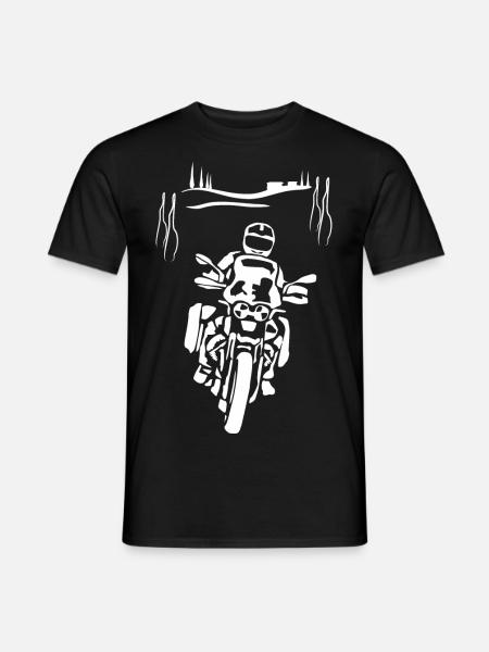 Cadeau Biker Tour - T-shirt homme - noir