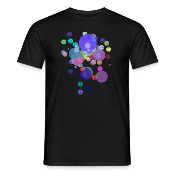Boules à motifs - Couleurs de l’espace - T-shirt homme - noir - Devant - AI Model Male 178 light (178cm)