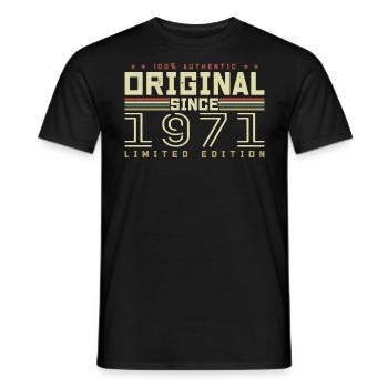 Original 1971 Cadeau Anniversaire 1971 Rétro 1971 - T-shirt homme - noir - Devant - AI Model Male 178 light (178cm)