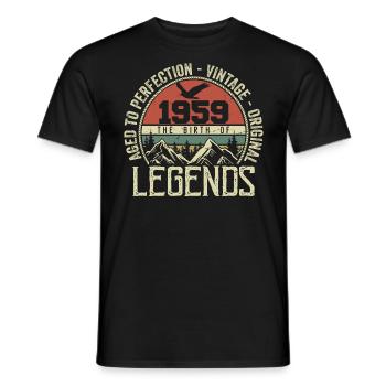 Geburtstag 1959 Jahrgang 1959 Retro - Jahrgang 1959 - Männer T-Shirt - Schwarz - Vorne - AI Model Male 178 light (178cm)