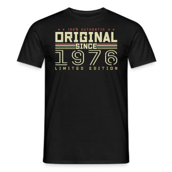 Original 1976 Retro 1976 Birthday Gift 1976 - Men's T-Shirt - black - Front - AI Model Male 178 light (178cm)
