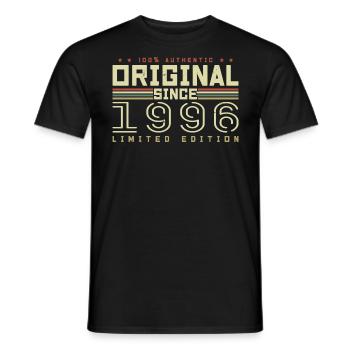 Original 1996 Retro 1996 Birthday Gift 1996 - Men's T-Shirt - black - Front - AI Model Male 178 light (178cm)