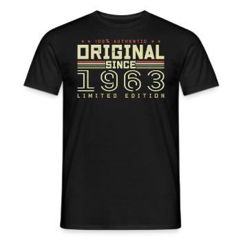 Original 1963 Geburtstagsgeschenk 1963 Retro 1963 - Männer T-Shirt - Schwarz - Vorne - AI Model Male 178 light (178cm)