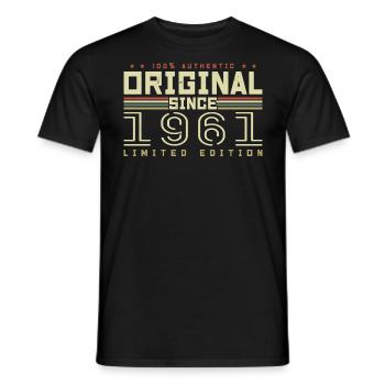 Original 1961 Cadeau Anniversaire 1961 Rétro 1961 - T-shirt homme - noir - Devant - AI Model Male 178 light (178cm)