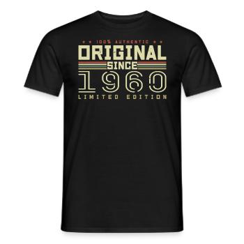 Original 1960er Jahre Geburtstagsgeschenk 1960er Jahre Retro 1960er Jahre - Männer T-Shirt - Schwarz - Vorne - AI Model Male 178 light (178cm)
