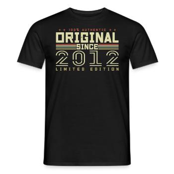 Original 2012 Cadeau Anniversaire 2012 Rétro 2012 - T-shirt homme - noir - Devant - AI Model Male 178 light (178cm)
