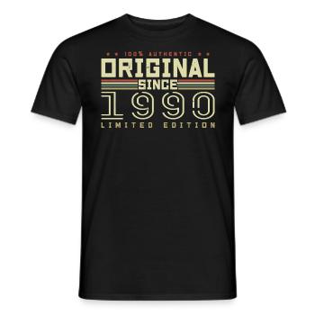 Original 1990er Jahre Geburtstagsgeschenk 1990er Retro 1990er Jahre - Männer T-Shirt - Schwarz - Vorne - AI Model Male 178 light (178cm)