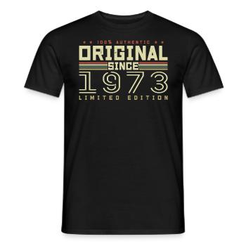 Original 1973 Geburtstagsgeschenk 1973 Retro 1973 - Männer T-Shirt - Schwarz - Vorne - AI Model Male 178 light (178cm)