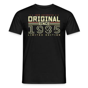 Original 1985 Birthday Gift 1985 Retro 1985 - Men's T-Shirt - black - Front - AI Model Male 178 light (178cm)