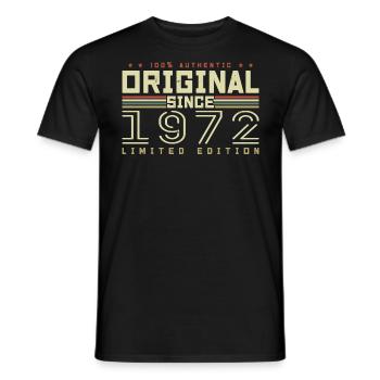 Original 1972 Cadeau Anniversaire 1972 Rétro 1972 - T-shirt homme - noir - Devant - AI Model Male 178 light (178cm)