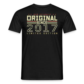 Original 2017 Birthday Gift 2017 Retro 2017 - Men's T-Shirt - black - Front - AI Model Male 178 light (178cm)
