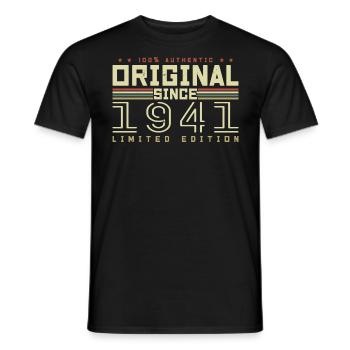 Original 1941 Geburtstagsgeschenk 1941 Retro 1941 - Männer T-Shirt - Schwarz - Vorne - AI Model Male 178 light (178cm)
