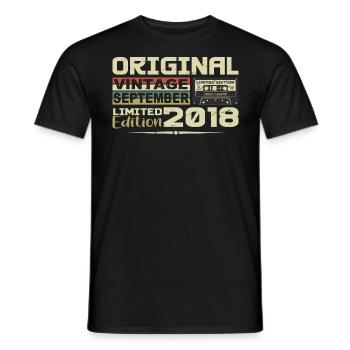 2018 - Les légendes Sont Nées en Septembre 2018 - T-shirt homme - noir - Devant - AI Model Male 178 light (178cm)