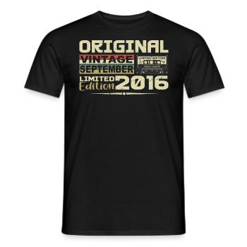 2016 - Les légendes Sont Nées en Septembre 2016 - T-shirt homme - noir - Devant - AI Model Male 178 light (178cm)