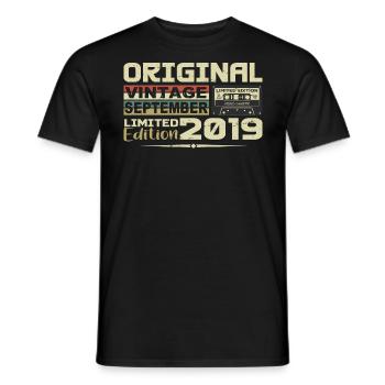 2019 - Les légendes Sont Nées en Septembre 2019 - T-shirt homme - noir - Devant - AI Model Male 178 light (178cm)